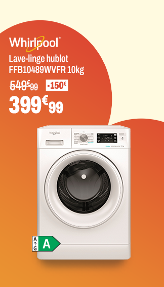 WHIRLPOOL Lave-linge hublot FFB10489WVFR 10kg WHIRLPOOL Lave-linge hublot FFB10489WVFR 10kg