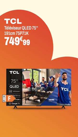 TCL Téléviseur QLED 75'' 191 cm 75P71K TCL Téléviseur QLED 75'' 191 cm 75P71K