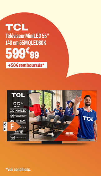 TCL Téléviseur MiniLED 55'' 140 cm 55MQLED80K TCL Téléviseur MiniLED 55'' 140 cm 55MQLED80K