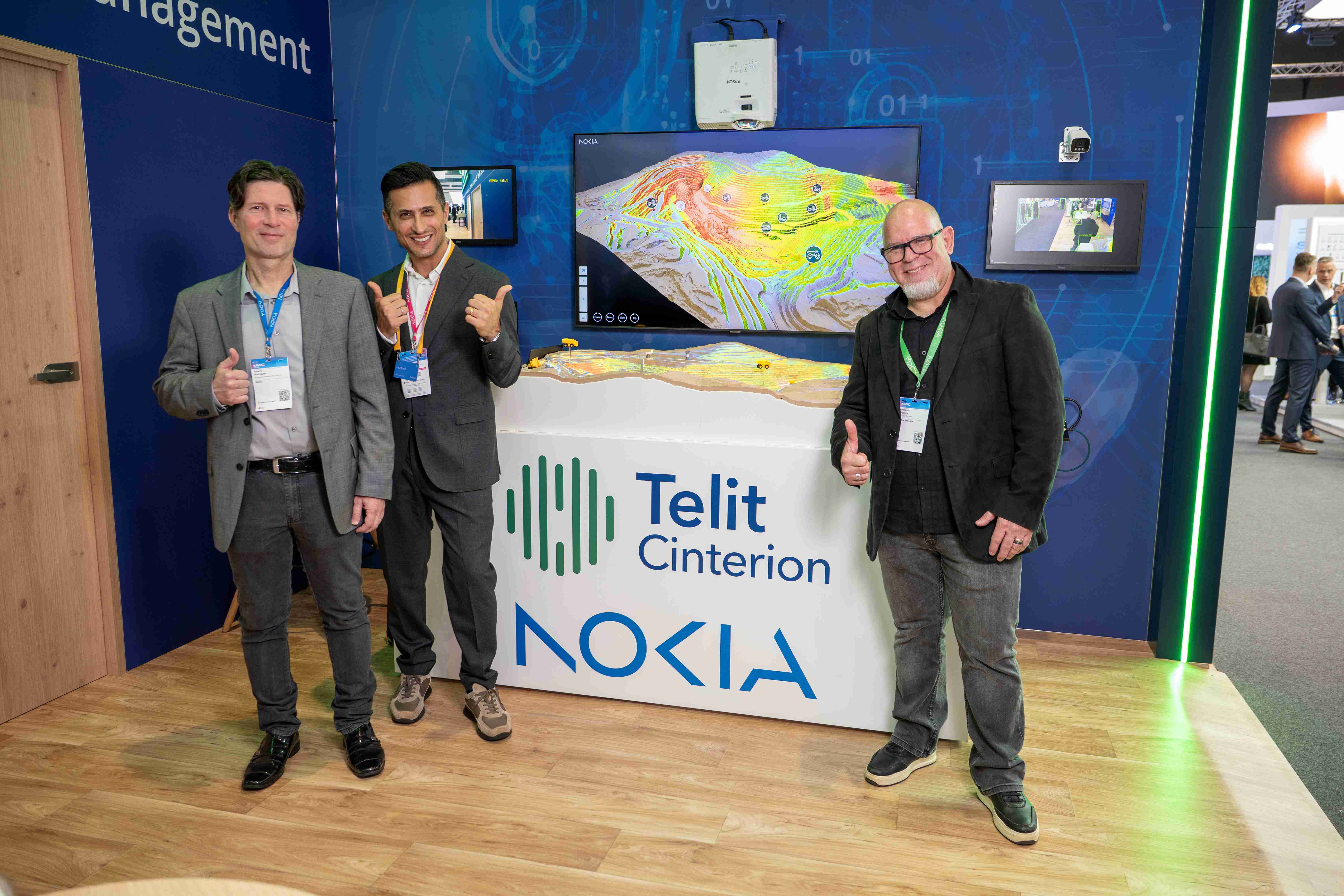Nokia and Telit demonstration of Nokia Cognitive Digital Mine at MWC 2026 in Barcelona