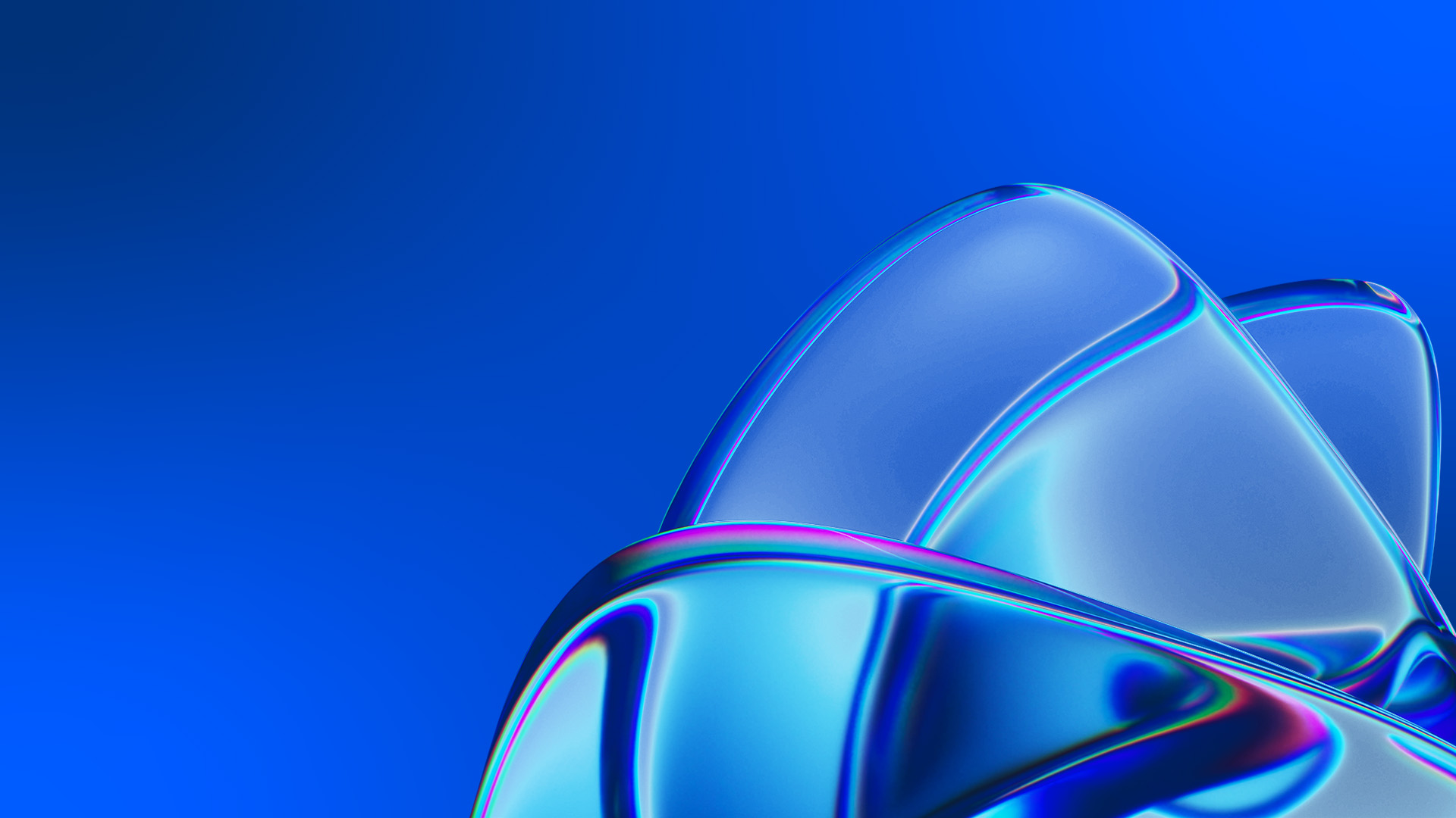 Abstract image with blue glass flower